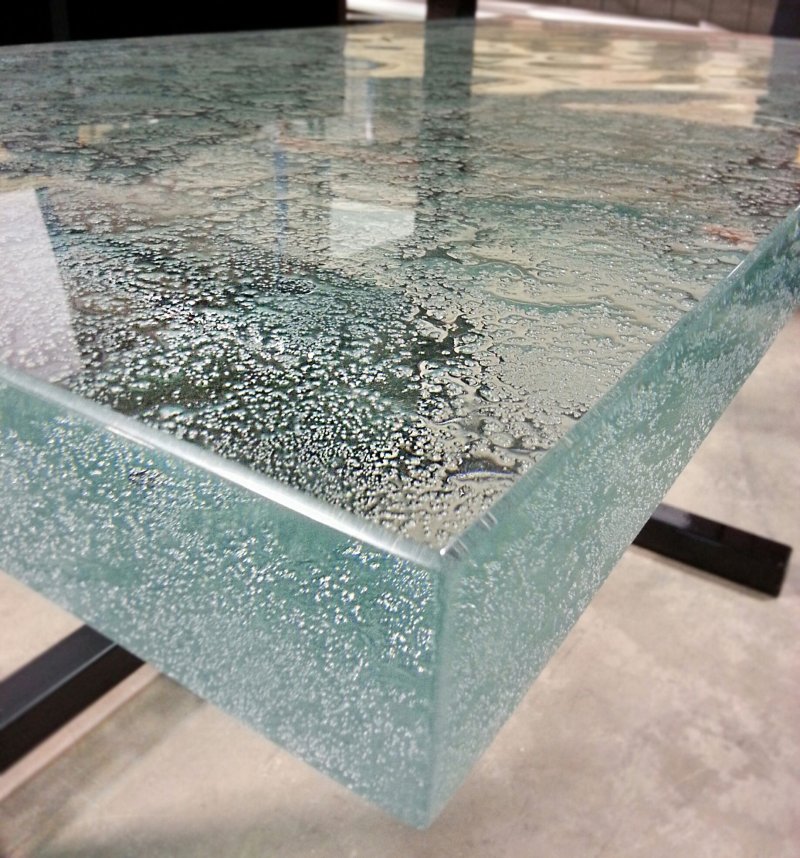 Glass countertop