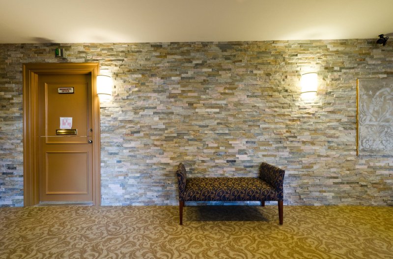 Wall interior stone without furniture