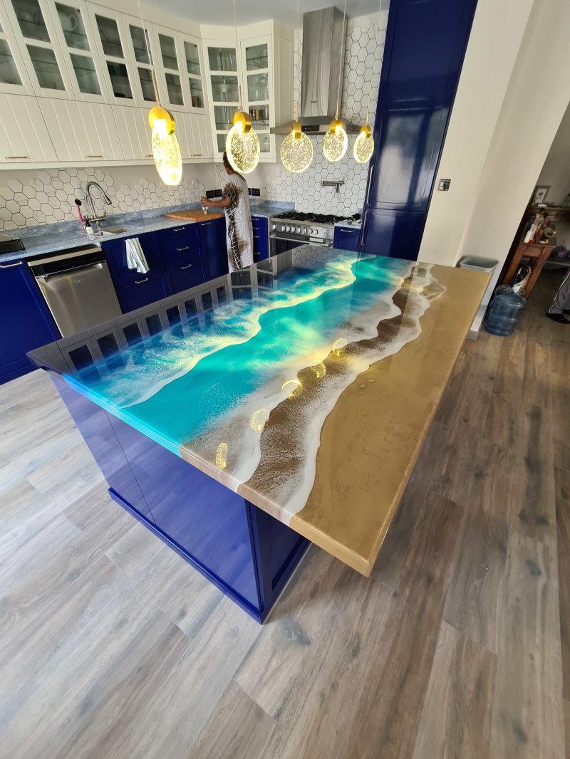 Epoxy resin table