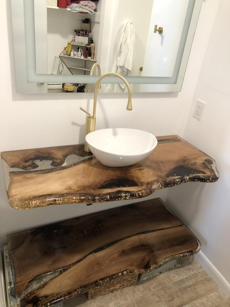 Countertop under the sink from slab