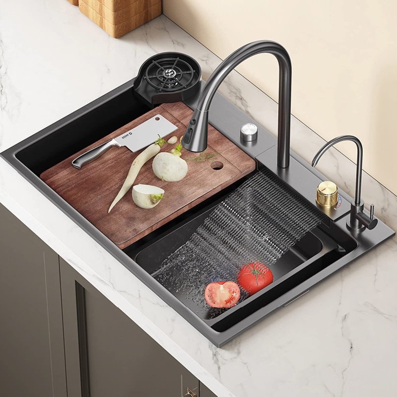 The kitchen sink is multifunctional