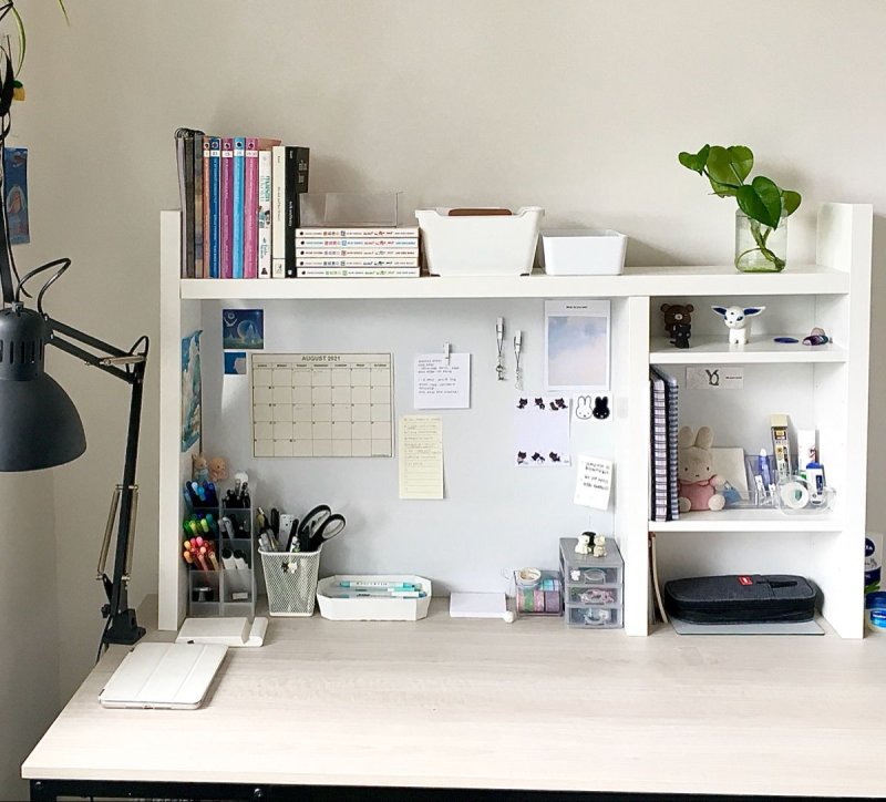 Shelf above the desk