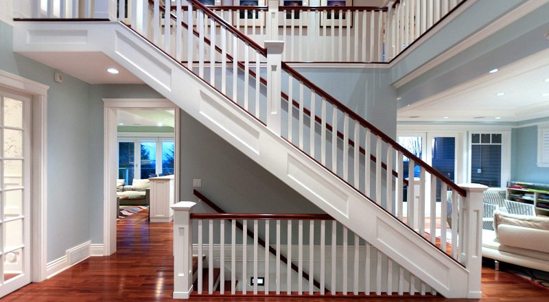 Staircase in the interior of a country house