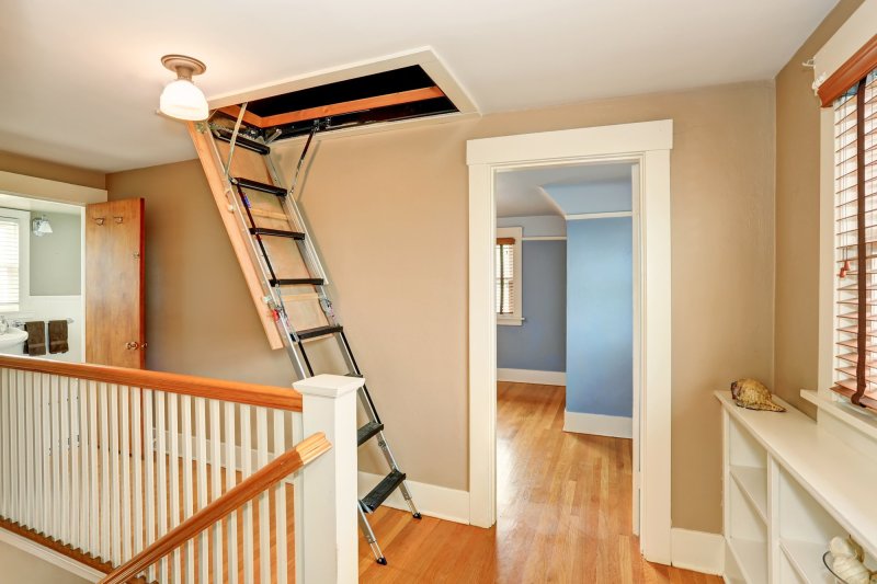 The attic staircase