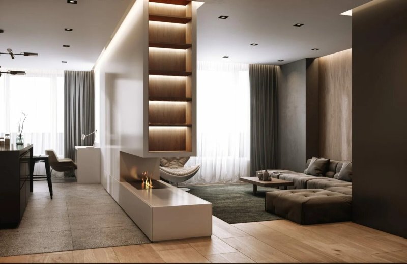 Design of apartments in a modern style