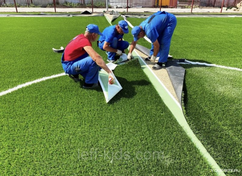 Artificial lawn for football field