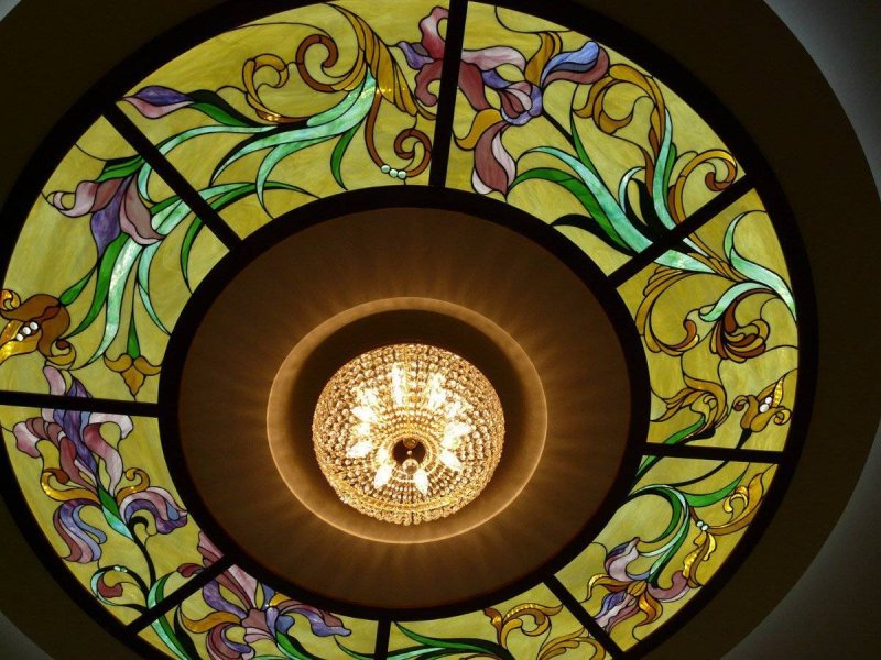 Tiffany ceiling stained glass