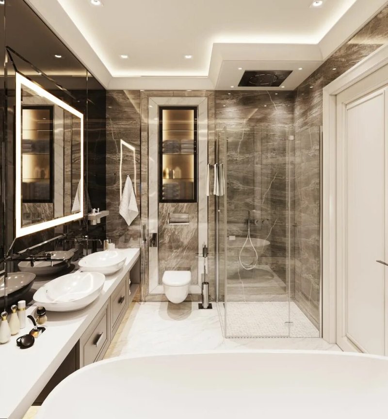 Bathroom in a modern design design