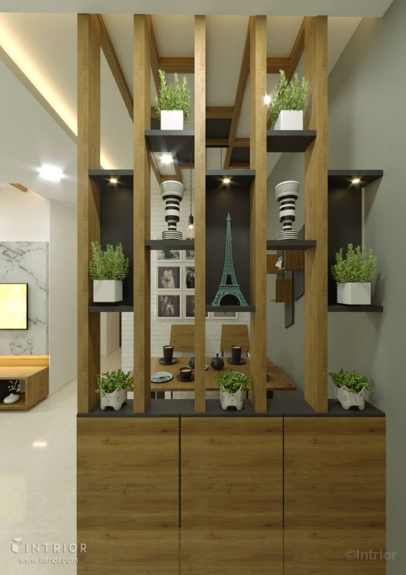 Decorative partition for zoning