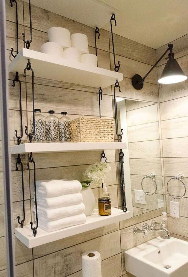 Shelves in the bathroom