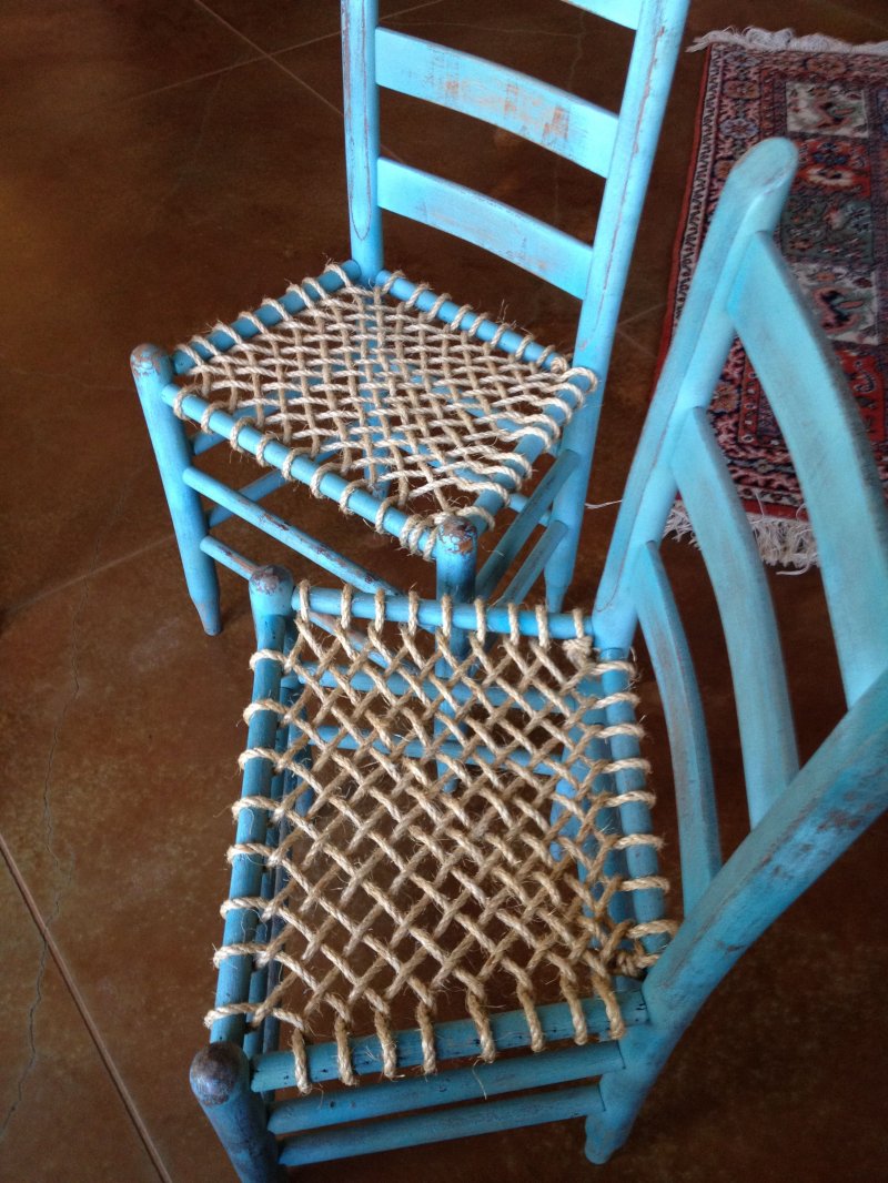 Stool with a wicker seat