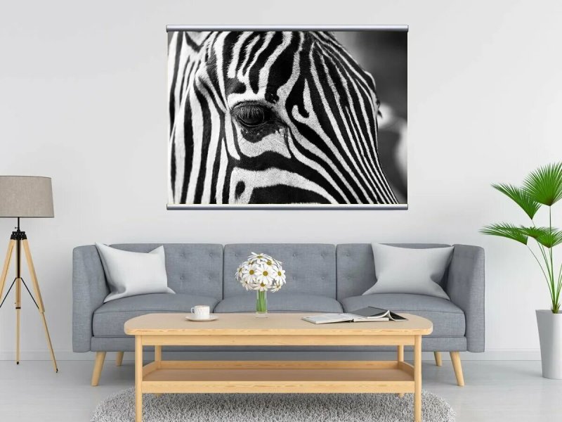 Zebra painting in the interior