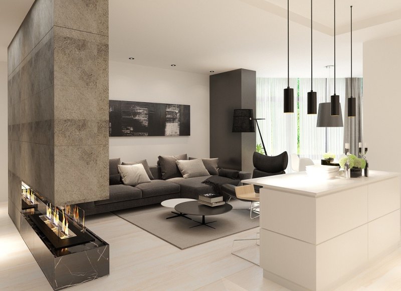 Stylish interior of the apartment