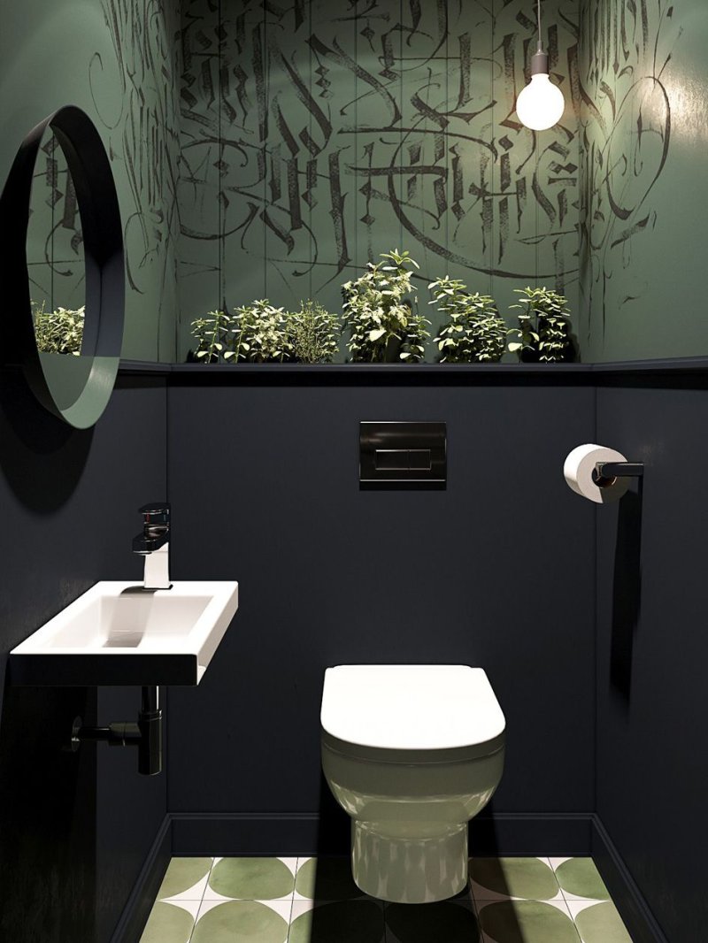 Stylish toilet interior