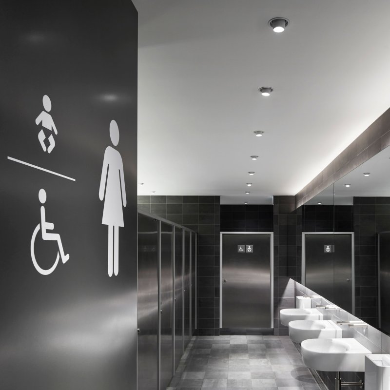 Public toilet interior