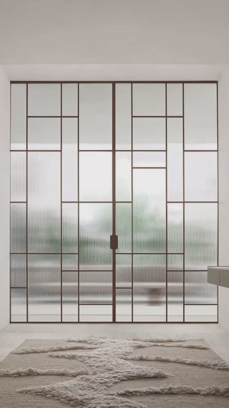 The glass partition is interior