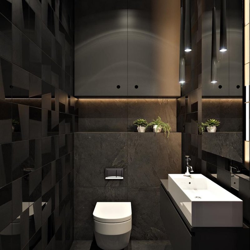 The interior of the bathroom in a modern style