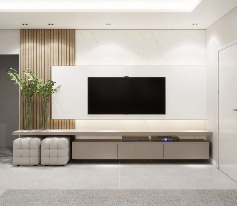 The living room is modern design