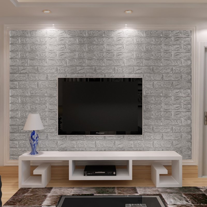 Decorative brick in the living room