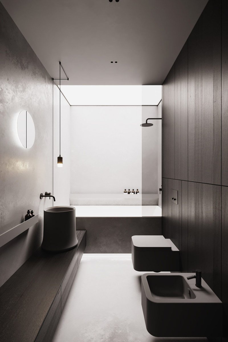 Bathroom in the style of minimalism