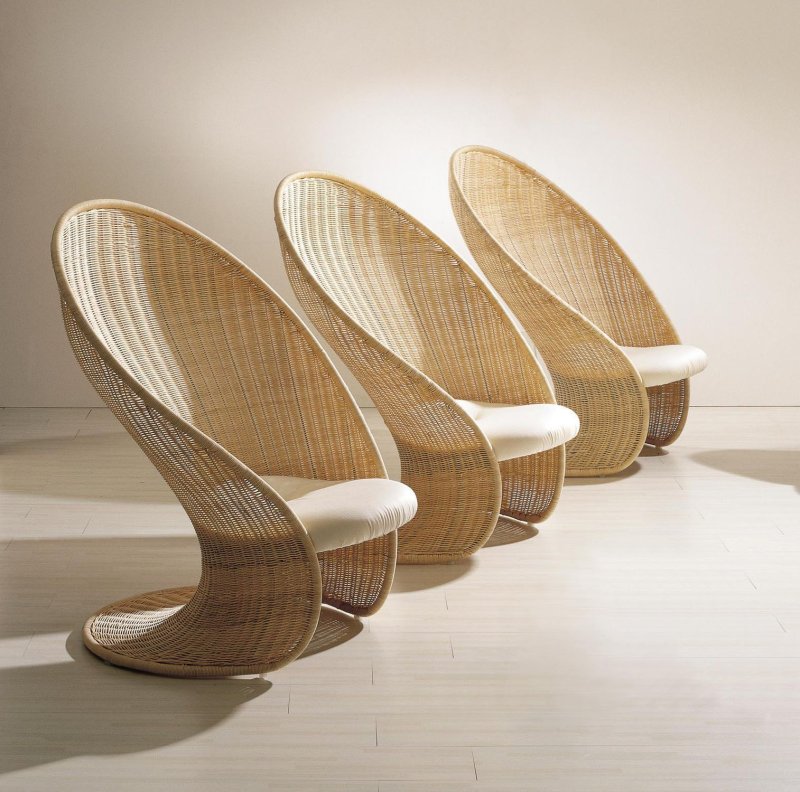 Wicker designer chair