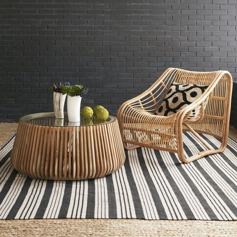 Rattan furniture in the interior