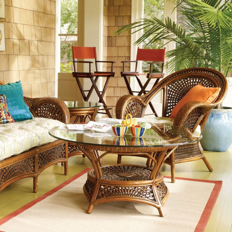 Rattan furniture in the interior