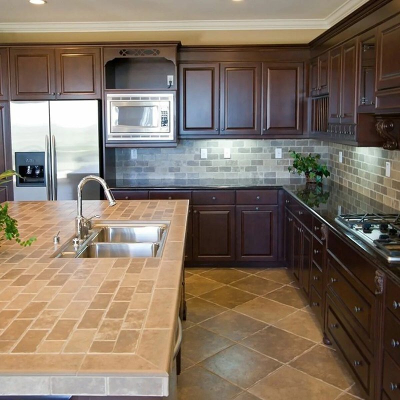 Kitchen with tiles