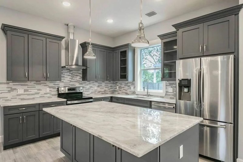 Gray kitchen in a modern style