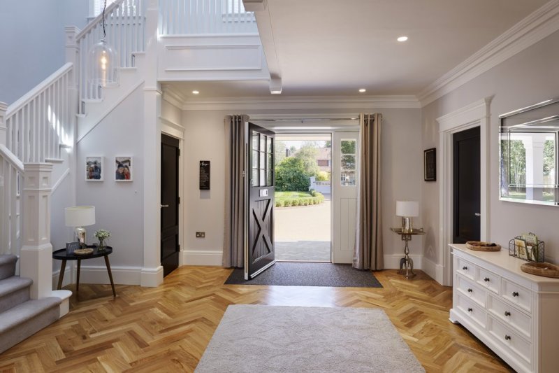 Design of the hallway with a staircase