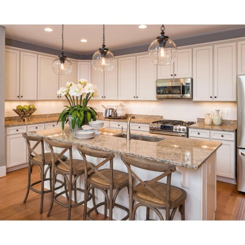 Chandelier in the kitchen in the interior