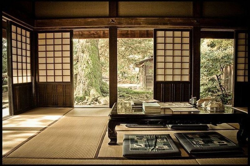 Traditional Japanese house inside