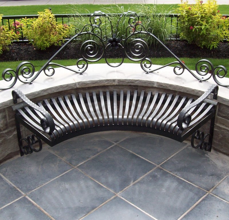 Garden bench cold forging