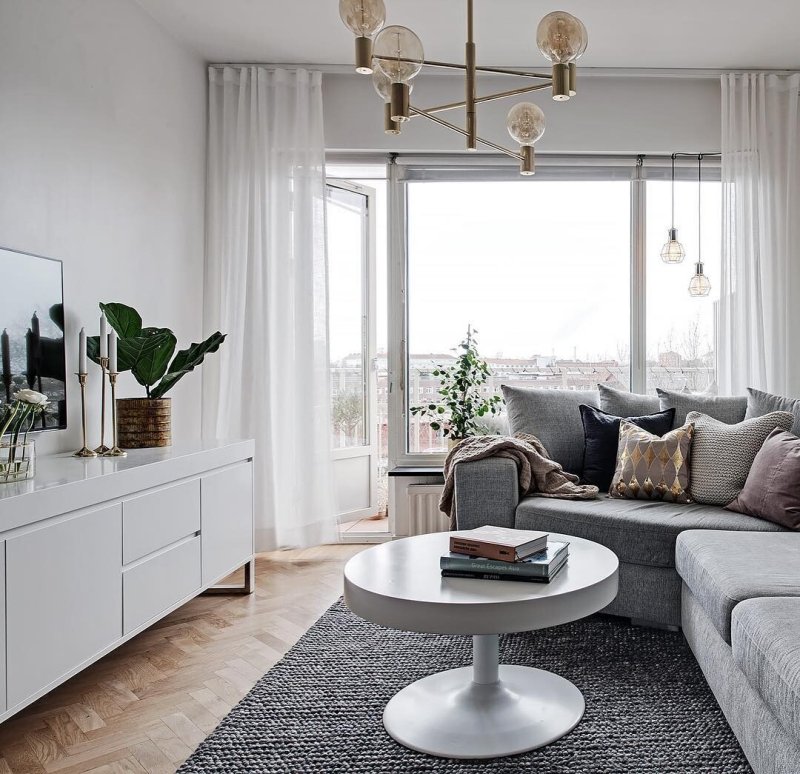 Scandinavian style interior living room