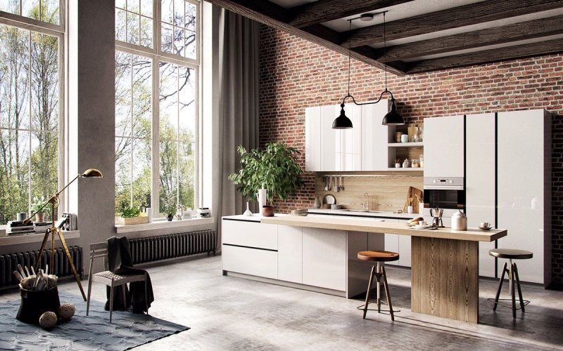 Skandy Loft style kitchen