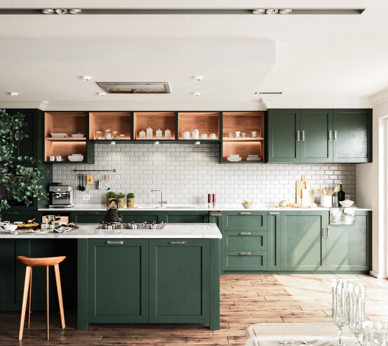 Forest Green Kitchen