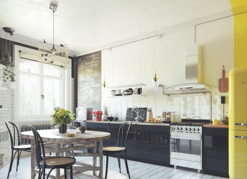 Scandinavian style in the interior of the kitchen