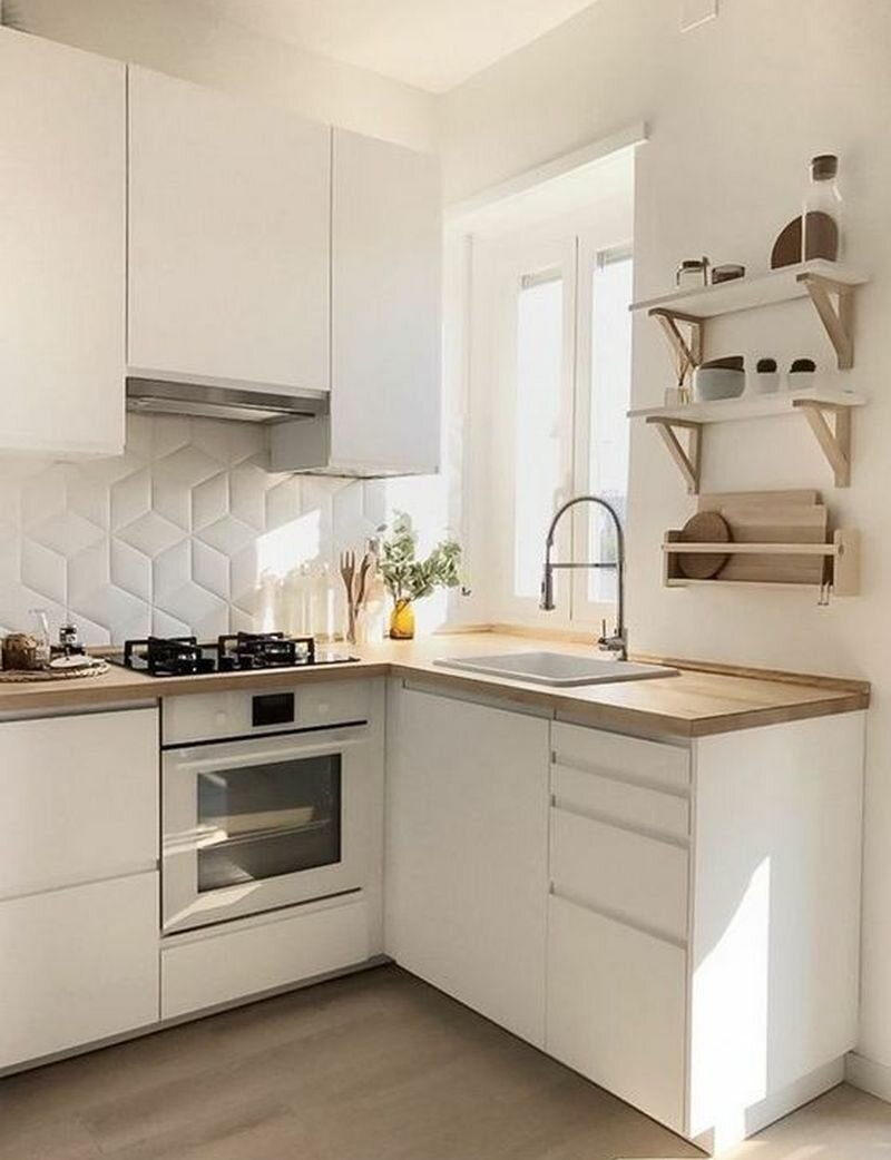 Small kitchen in the Scandinavian style