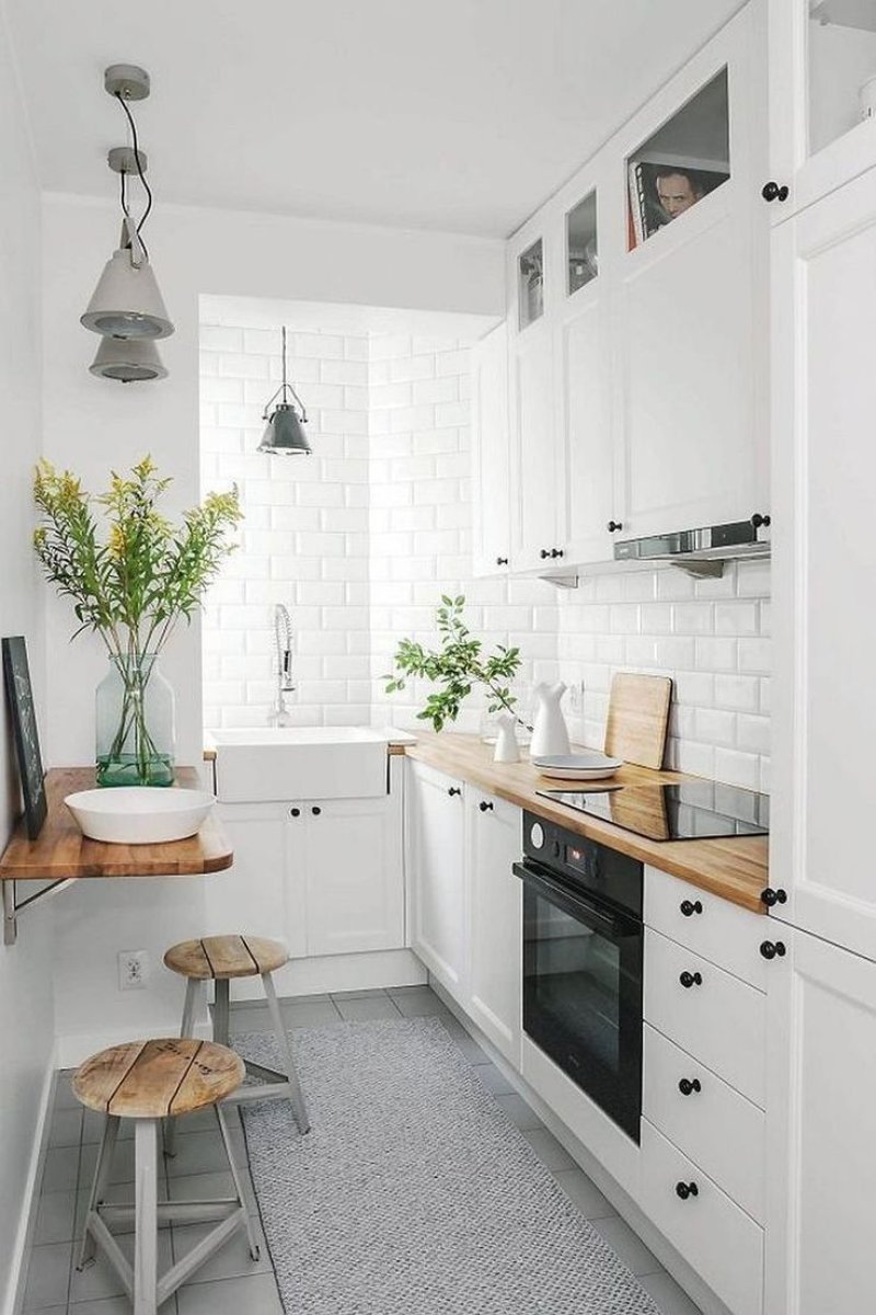 Small kitchen in the Scandinavian style