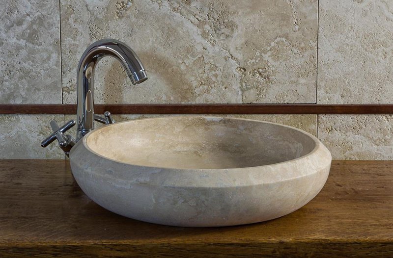 Sinks made of natural stone