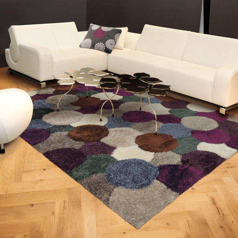 Carpet in the interior of the living room in a modern style