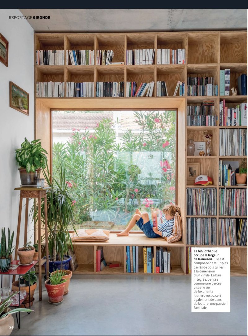 Library in the apartment design