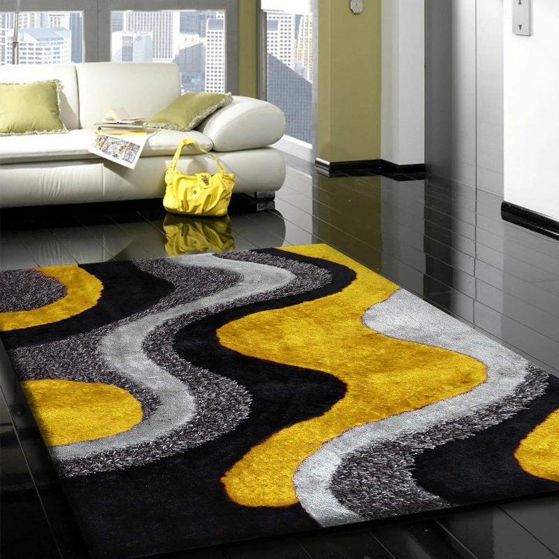 Gray and Yellow Rug carpet