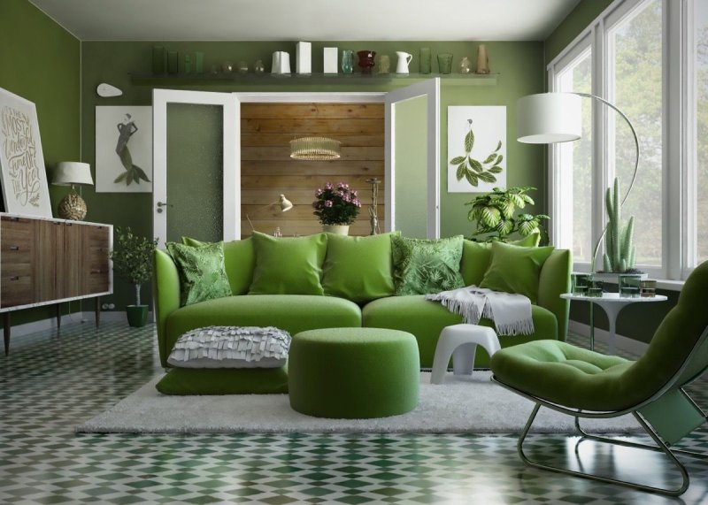 British Green Color in the interior