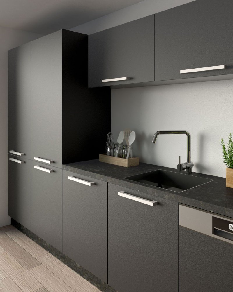 Black graphite Egger kitchen