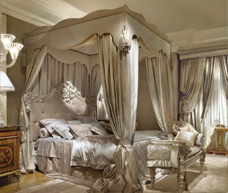 Royal bed with a canopy