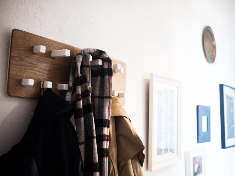 Modern wall hangers made of wood