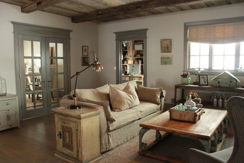 Country style in the interior of the apartment