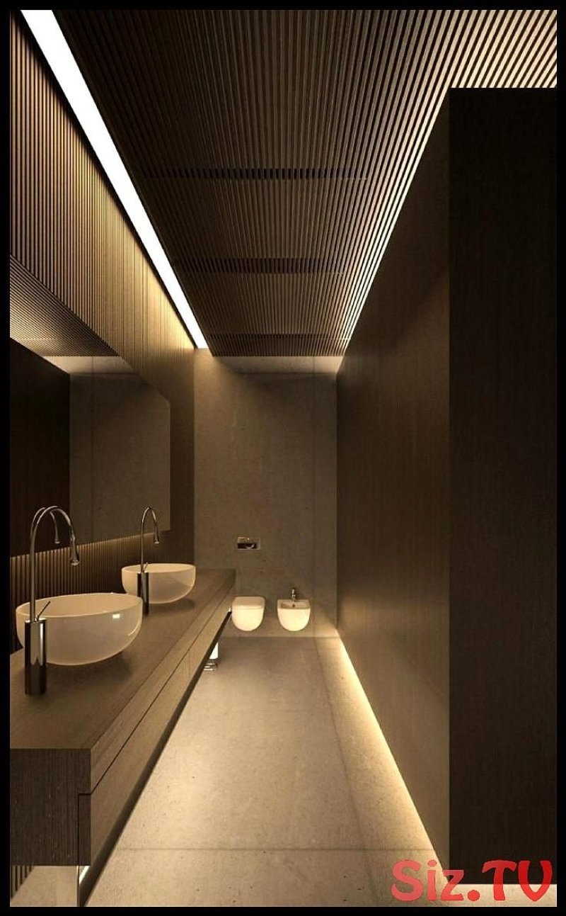 The interior of the toilet in a modern style