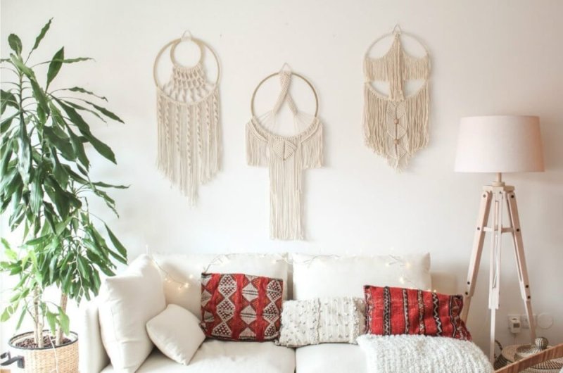 Eco -style in the interior of Boho